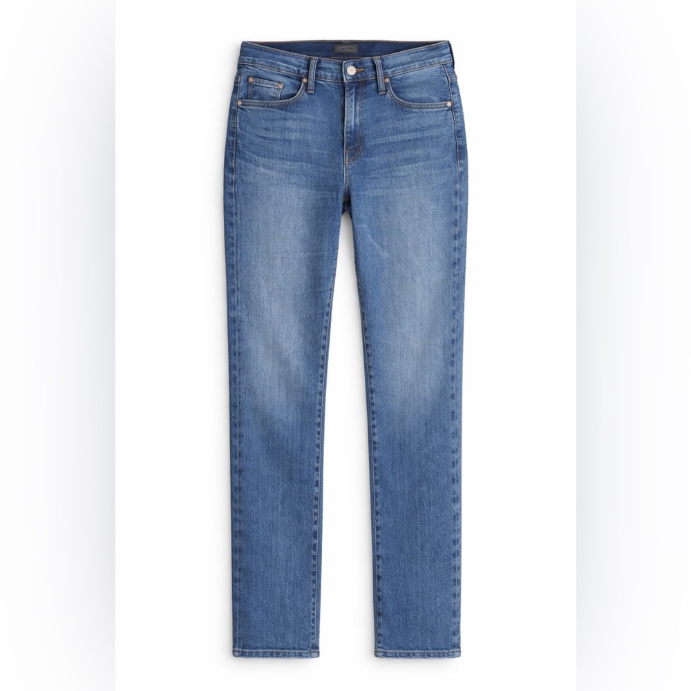 MOTHER Straight Leg Jeans Size 25 Mid Rise Medium Wash Blue Denim